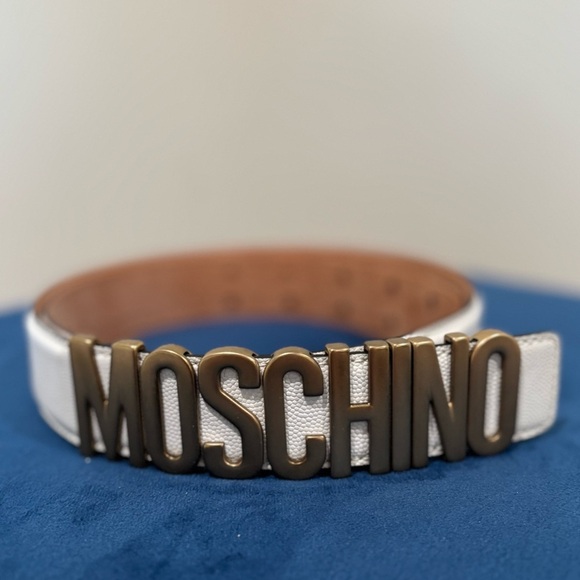 Moschino White Belt size 44